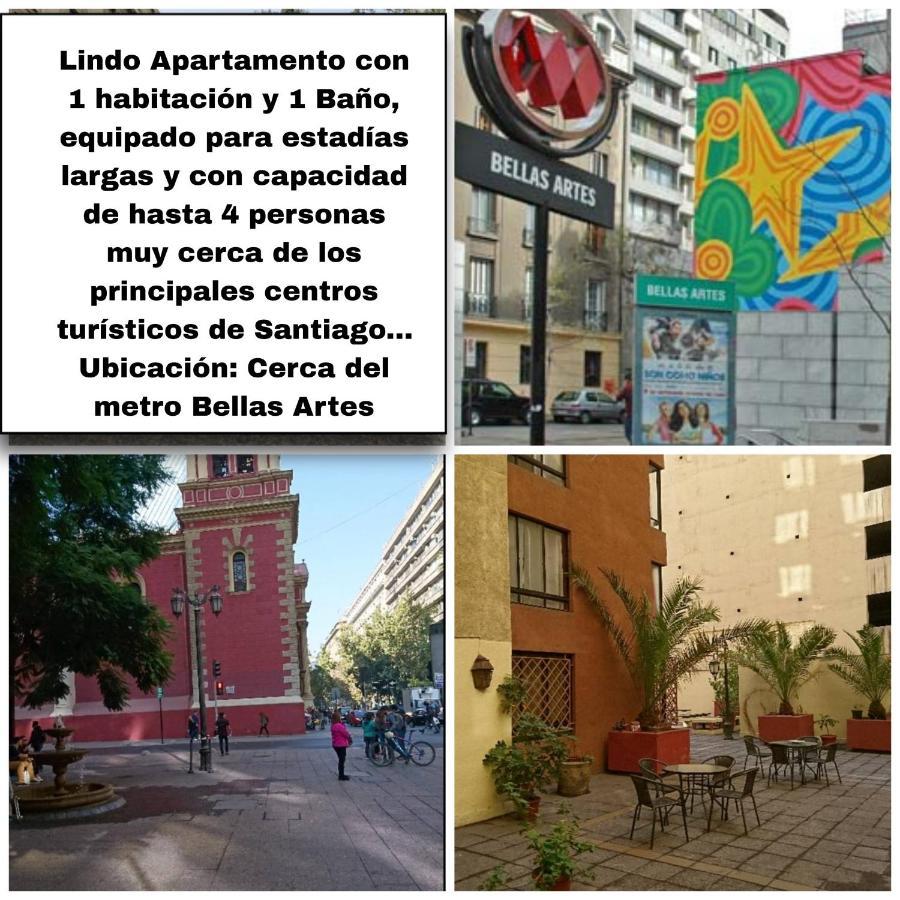 Cómodo departamento en bellas artes con vista privilegiada Santiago Exterior foto